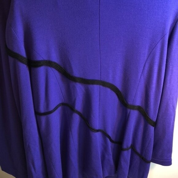 Vintage Size 12 Louis Feraud purple wool blend skirt suit - Picture 7 of 11